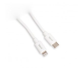 iggual cable USB C Lightning 100 cm blanco Q30 3A