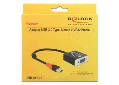 Delock Adaptador USB 30 tipo a Macho a vga Hembra