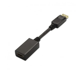Aisens Conversor DISPLAYPORT M HDMI A H negro 15cm