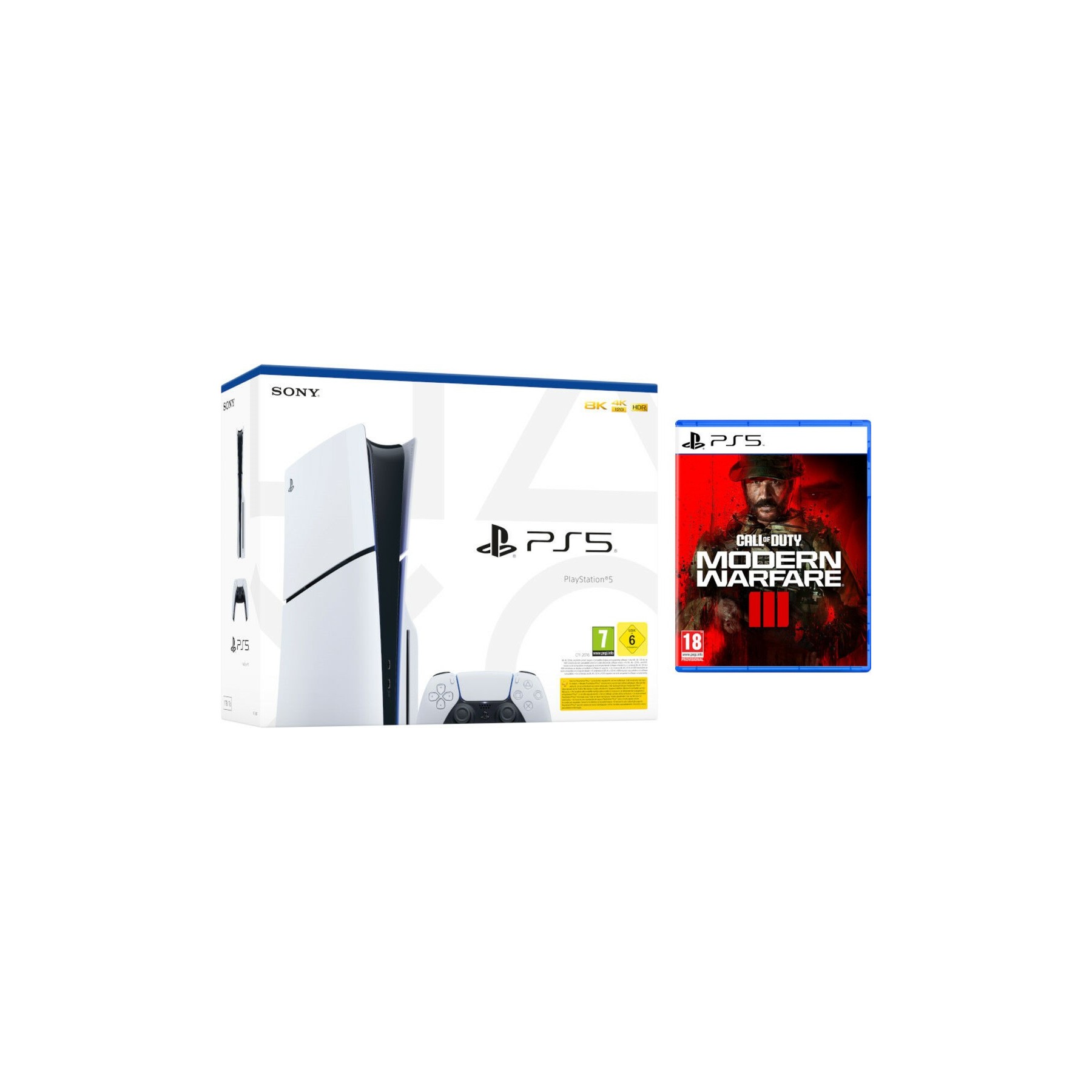 CONSOLA WHITE SLIM EDITION + DUALSENSE (1TB) + CALL OF DUTY:MODERN WARFARE III (ED.MULTIJUGADOR)
