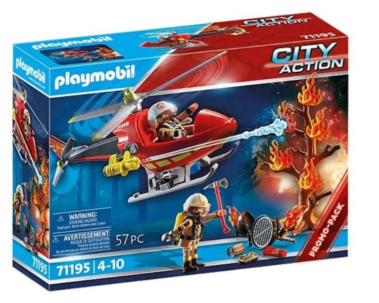 Playmobil helicoptero bomberos