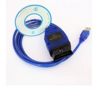 Cable de Diagnostico VAG KKL OBD2 USB para FIAT AUDI SKODA SEAT Volkswagen