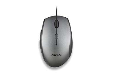 NGS WIRED ERGO SILENT MOUSE USB TYPE C ADAP GRAY