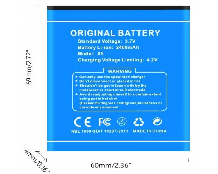 Battery For Doogee X5 Max , Part Number: B-DGX5