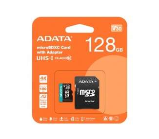 ADATA microSDXC SDHC UHS I U3 128GB c adapt