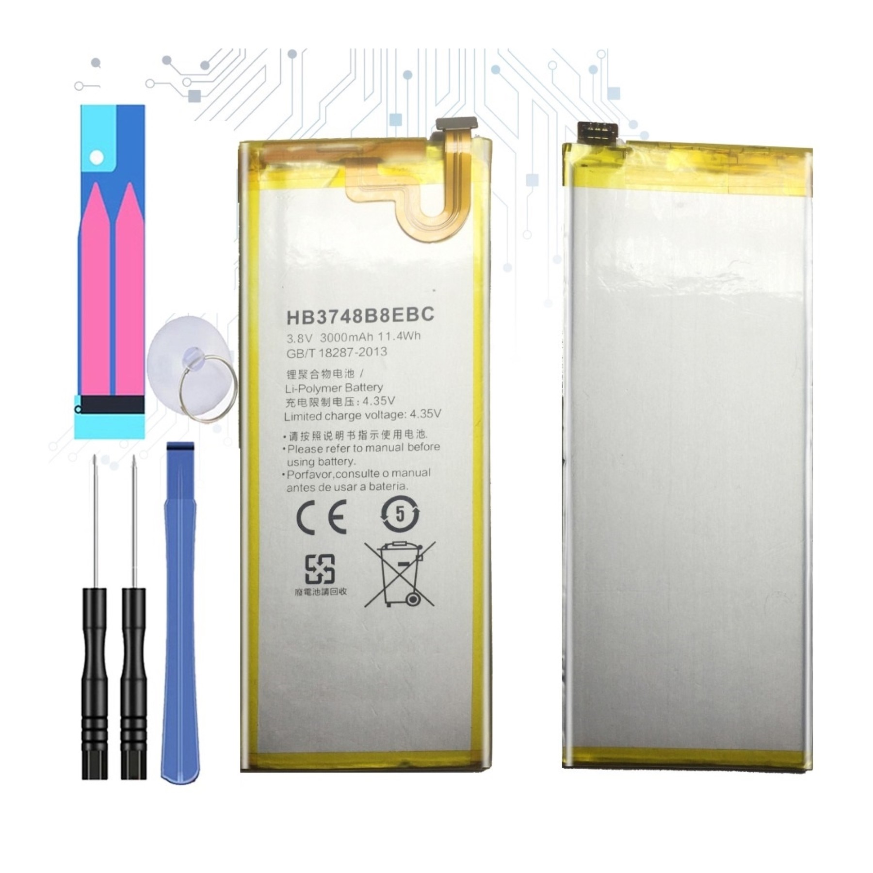 Bateria Interna Original Huawei Ascend G7 / Hb3748B8Ebc 3000 Mah