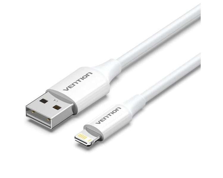 h2Cable USB 20 Tipo A Macho a Lightning Macho 24A 1M Blanco h2divh2Carga rapida 3A h2pUse el cargador USB A para proporcionar u