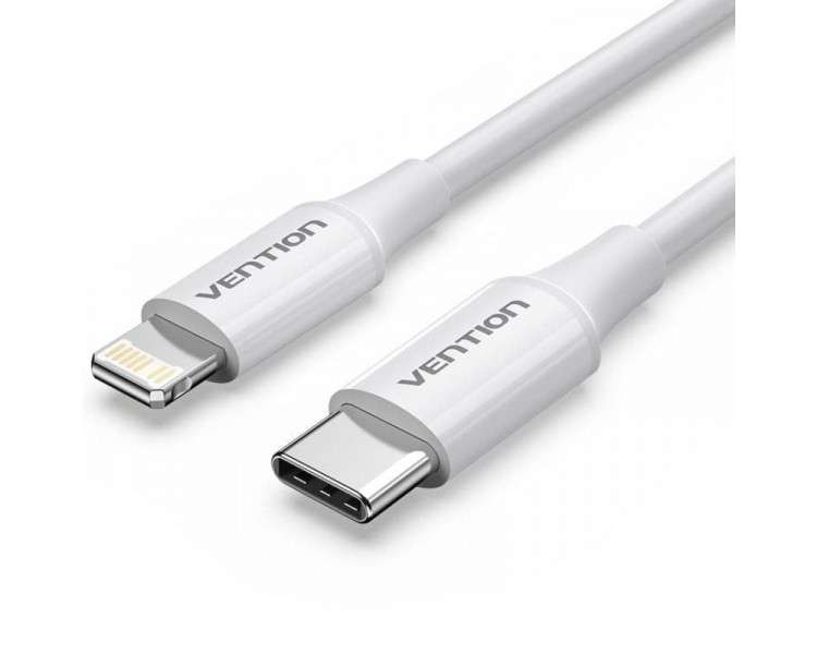 h2Cable USB 20 Tipo C Macho a Lightning Macho 3A 1M Blanco h2divh2span style background color initial Carga rapida 3A spanbr h2