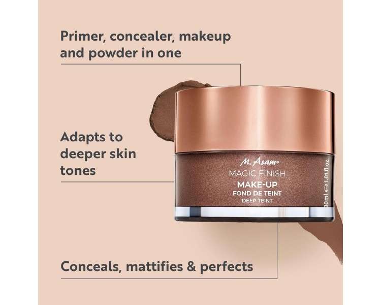 M. Asam Magic Finish Makeup Mousse Deep Tint Primer Concealer Powder