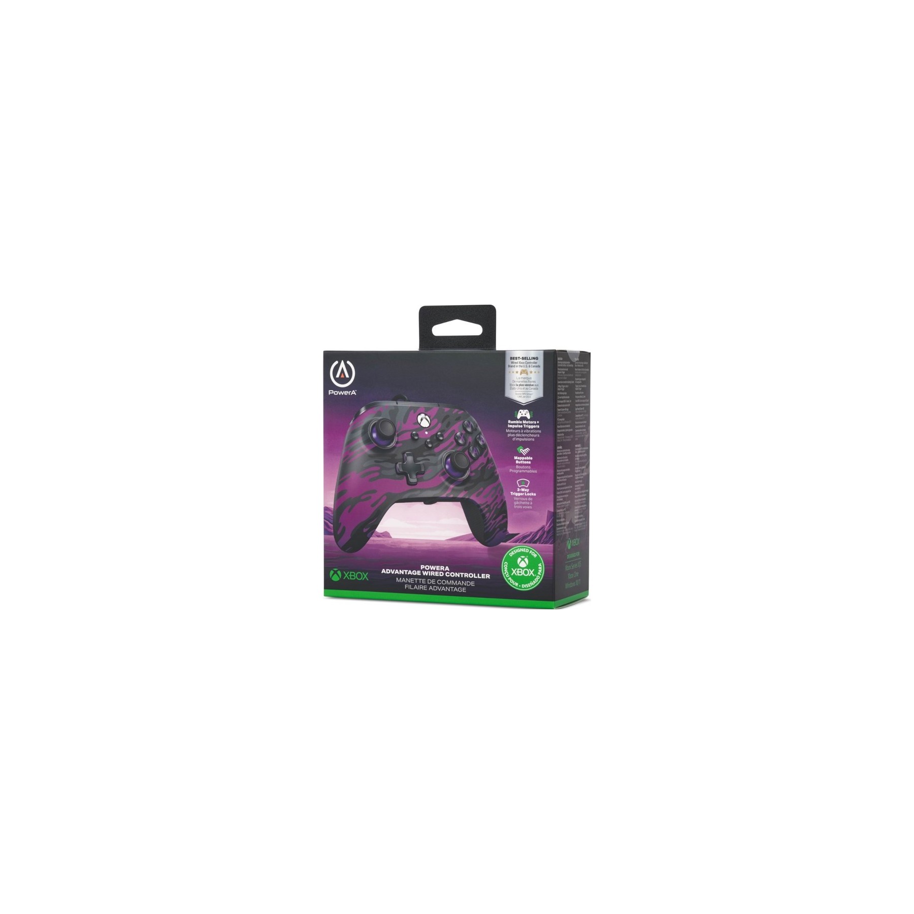 POWER A ADVANTAGE WIRED CONTROLLER PURPLE CAMO (XBOX SERIES X/S)