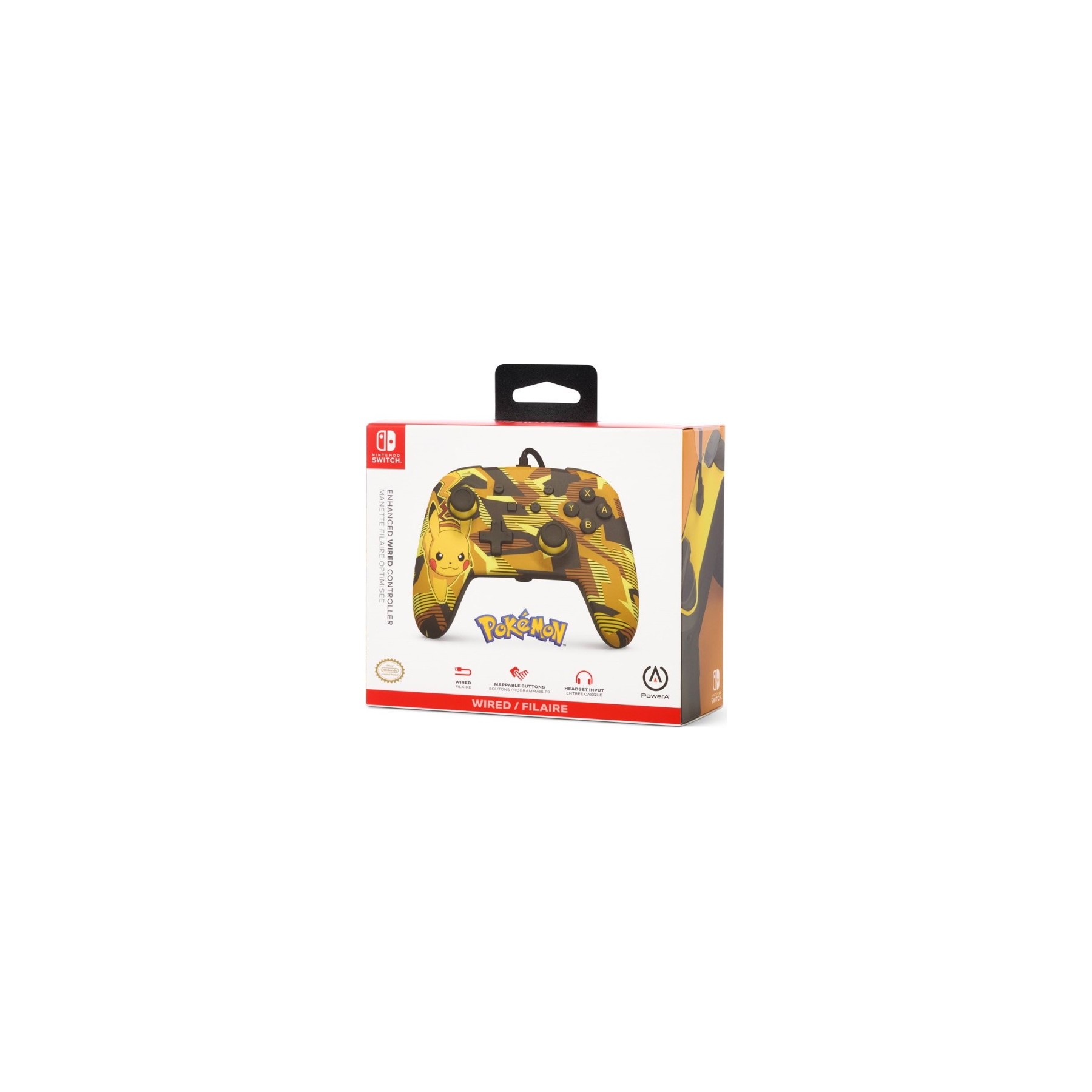 POWER A ENHANCED WIRED CONTROLLER CAMO STORM PIKACHU