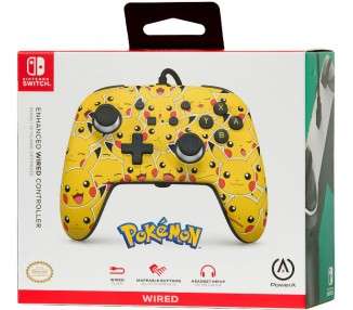 POWER A ENHANCED WIRED CONTROLLER PIKACHU MOODS