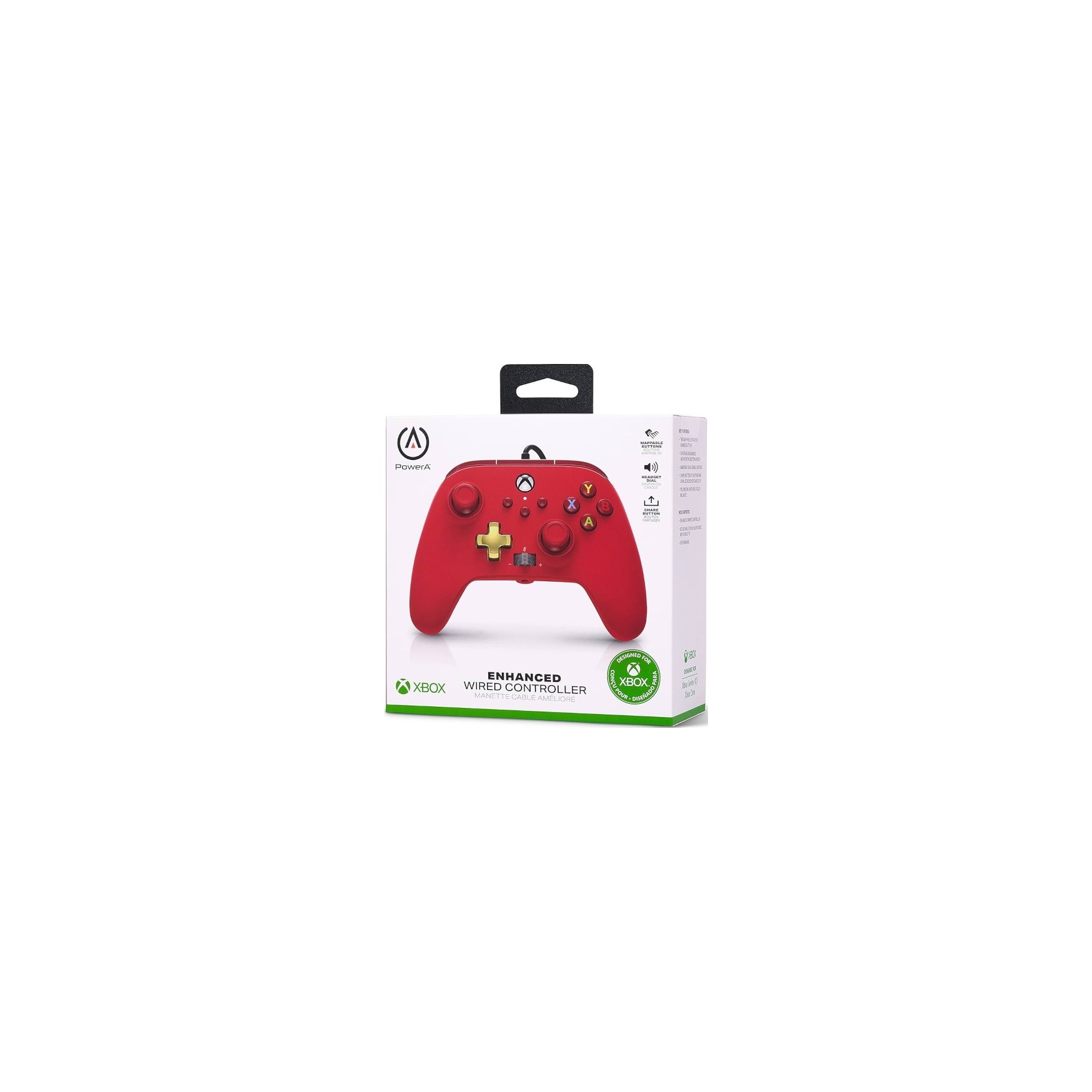 POWER A ENHANCED WIRED CONTROLLER ARTISAN RED (XBONE/WINDOWS 10)