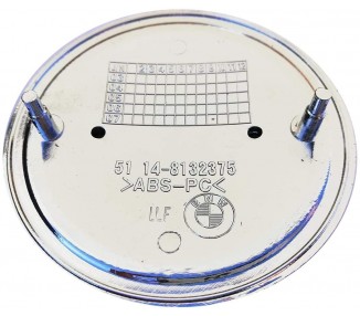 KIT 7 INSIGNIAS BMW / CARBON Blue & White / Bonnet + Trunk + Wheels + Steering wheel