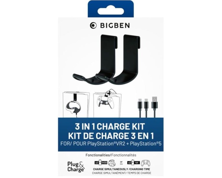 BIGBEN 3 IN 1 CHARGE KIT FOR PLAYSTATION VR2