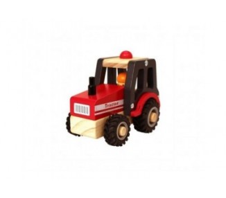 Magni - Wooden tractor with rubber wheels (2438)