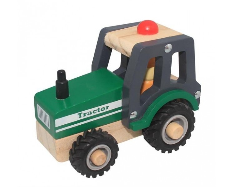 Magni - Wooden tractor with rubber wheels (3895)