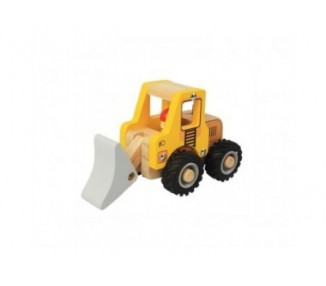 Magni - Wooden bulldozer truck with rubber wheels (5598)