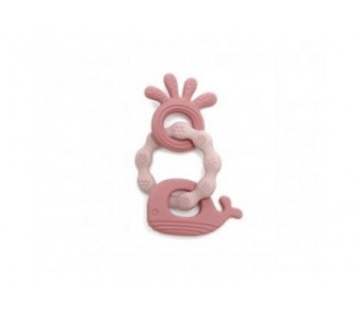 Magni - Teether bracelet silicone with silicone appendix - Dusty rose (5552)