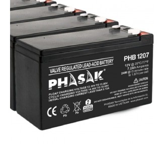 p ph2Baterias 12V PHASAK h2Plomo acido Baterias selladas PHASAK de plomo acido de 12V de 72 AhbrbCompatibles con los modelos de