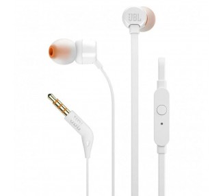 Auriculares intrauditivos jbl t160 white