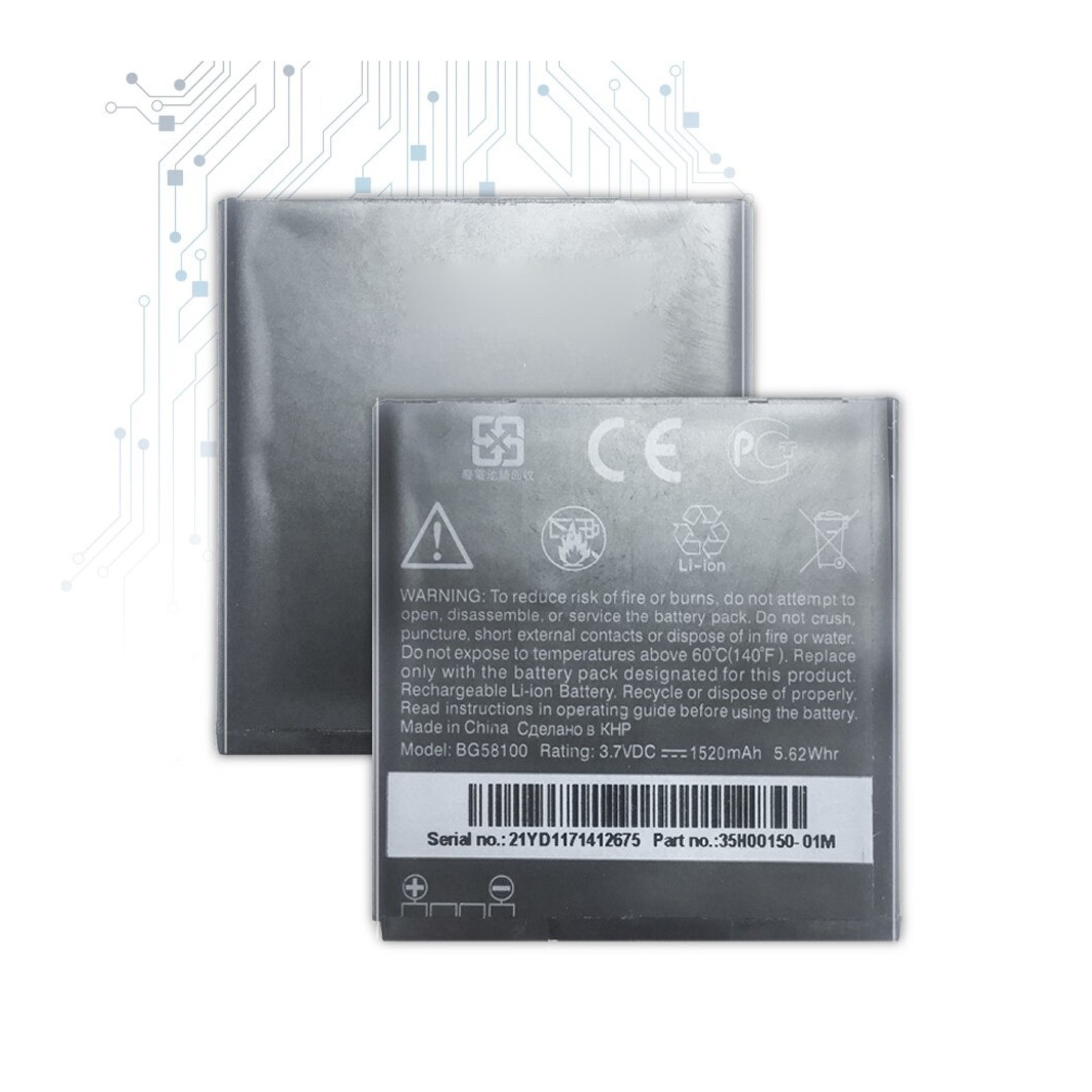 Bateria Original Para Htc Sensation G14 Bg58100 Evo 3D G21 G18 G14 Z710E