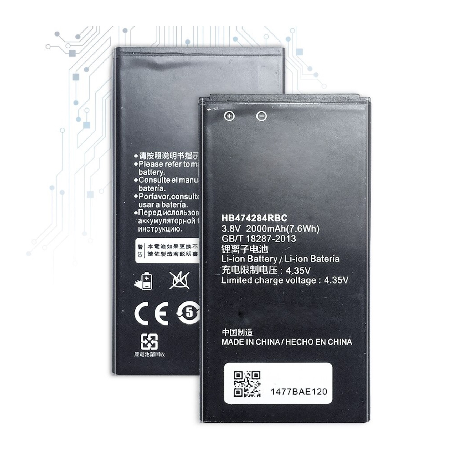 Bateria Original Para Huawei Y5 Y550 Y625 Y635 Y538 G615 G620 Hb474284Rbc