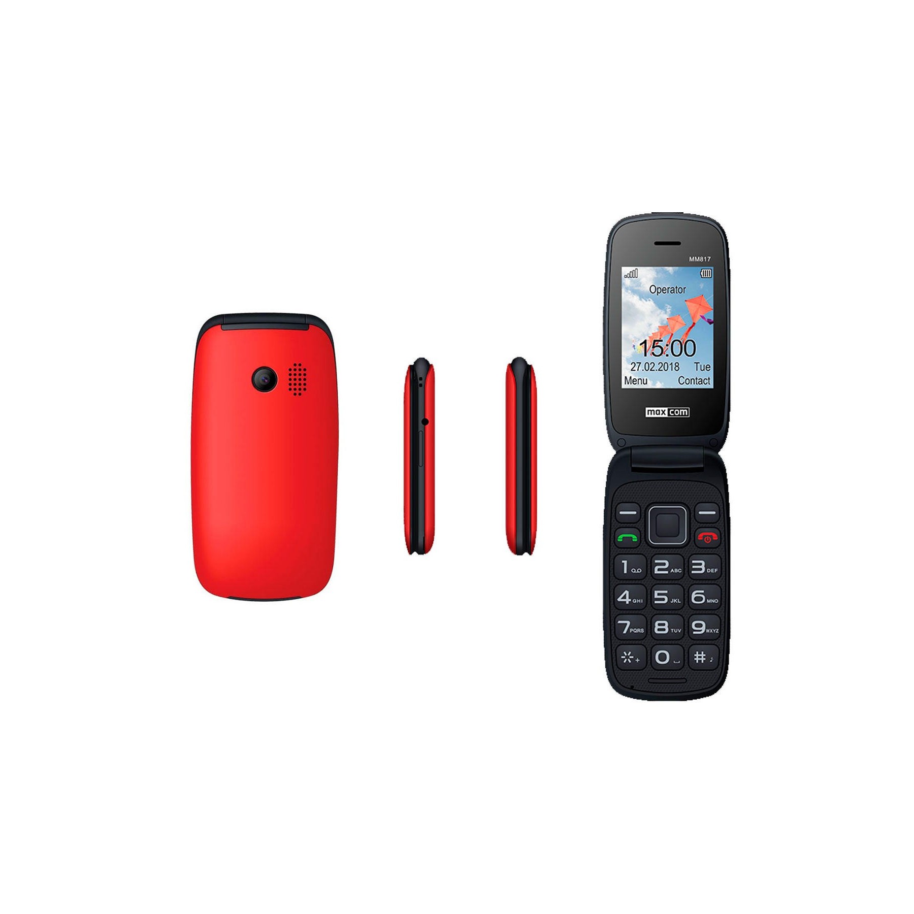 Teléfono Móvil Maxcom Comfort Mm817 Rojo Base De Carga