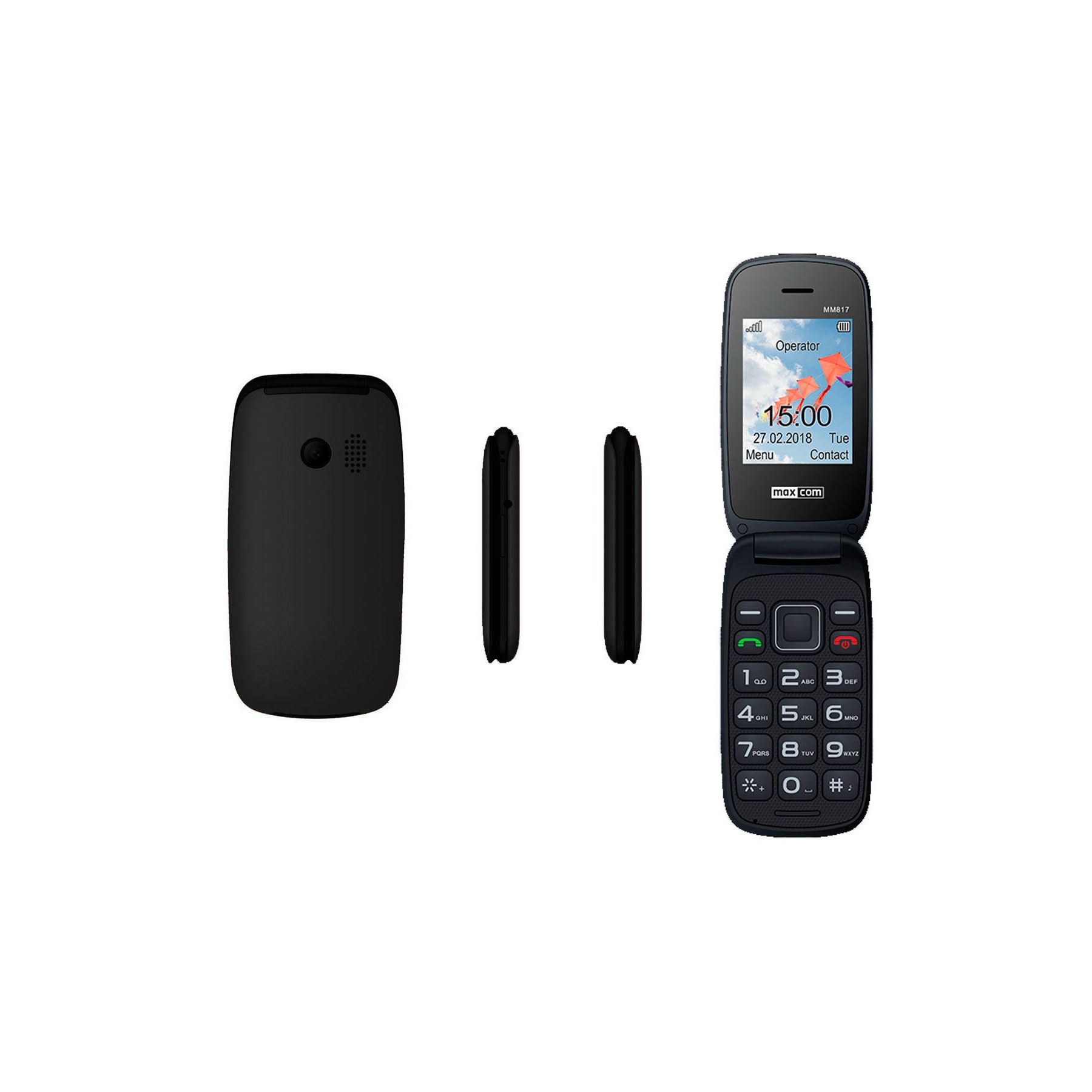 Teléfono Movil Maxcom Comfort Mm817 Negro Base De Carga