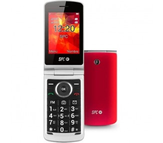 Teléfono Móvil Spc Opal Para Personas Mayores/ Rojo