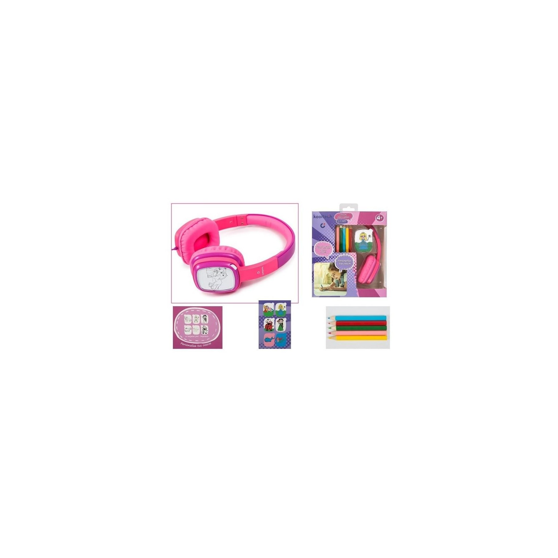 Auriculares Infantiles con Ficha para colorear Kids 1