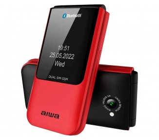 Teléfono Móvil Aiwa Fp-24Rd Para Personas Mayores/ Rojo