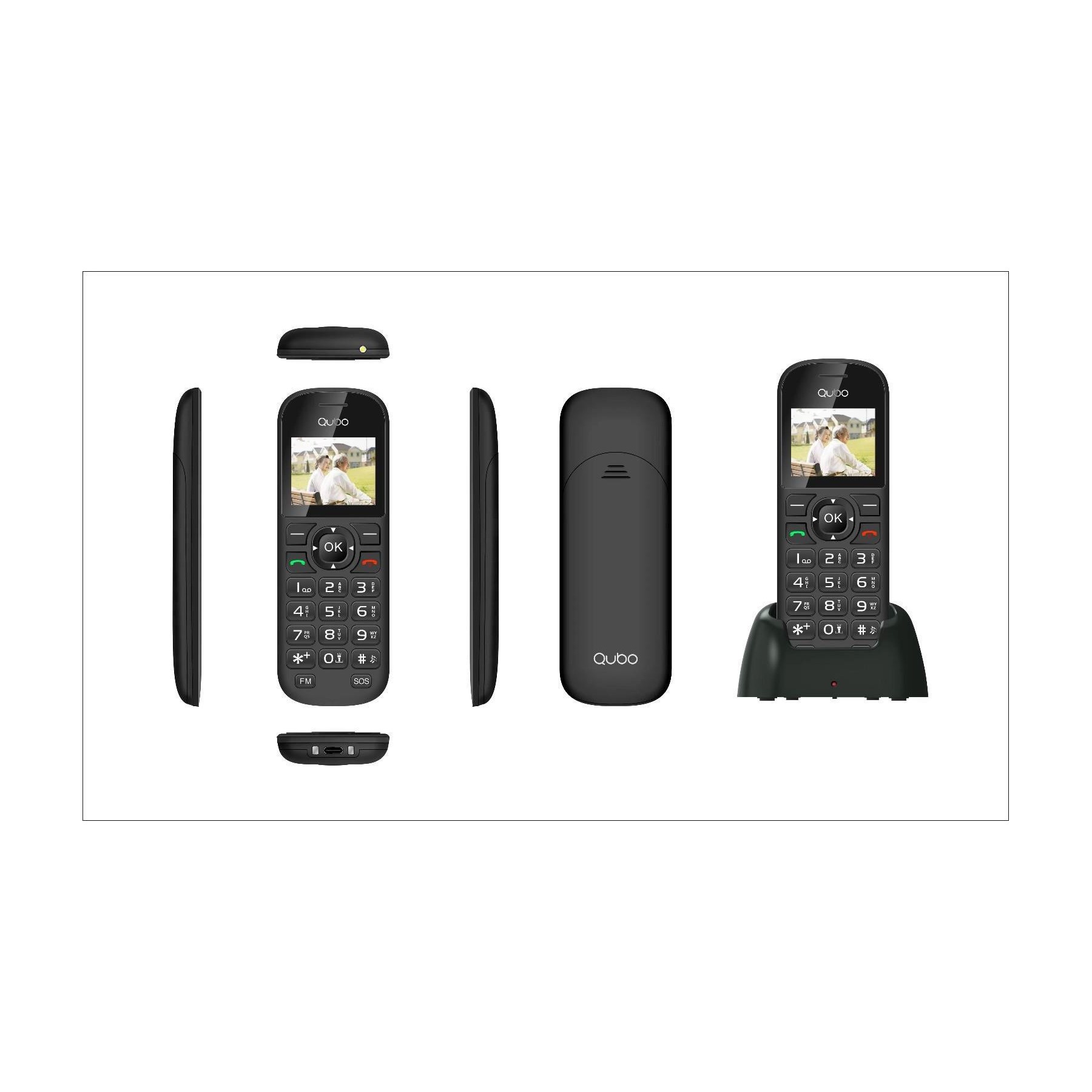 Telefono Móvil Qubo D1803 1,77 Negro 2G Base