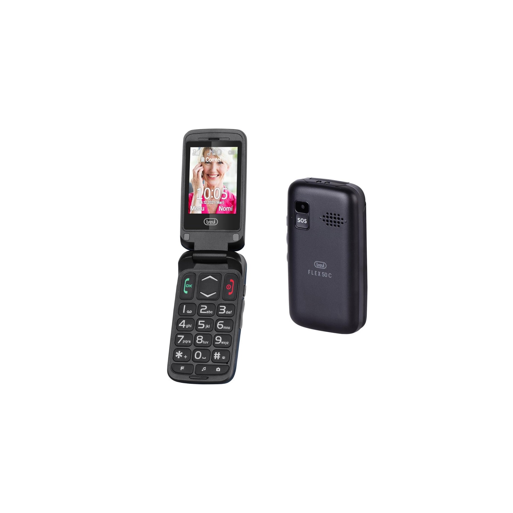 Telefono Trevi Flex 50C 2,4 Sos Negro