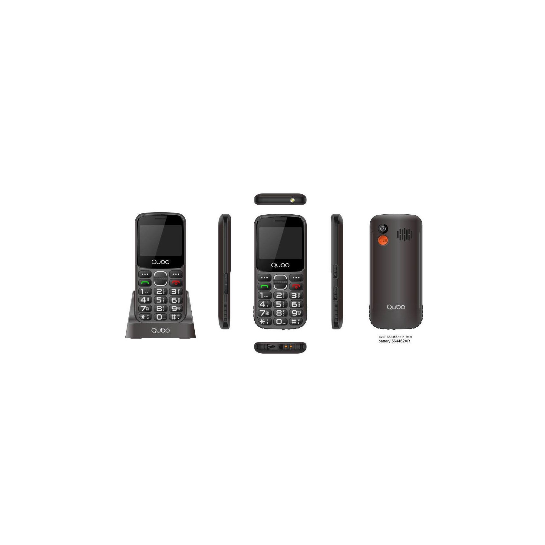 Telefono Qubo X-230 Bkc Negro 2,31 + Base