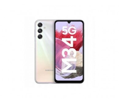 Smartphone Samsung Galaxy M34 6.5"/ 6Gb/ 128Gb/ 5G/ Plata