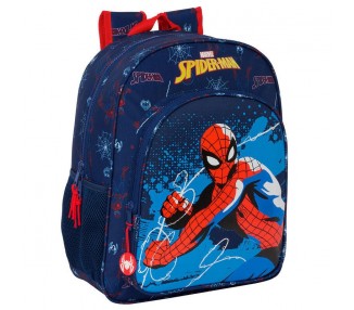 Mochila Neon Spiderman Marvel 38Cm Adaptable