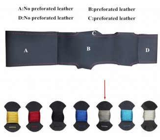 Funda De Volante A Medida Para Volkswagen Golf 5 Cuero Liso + Perforado