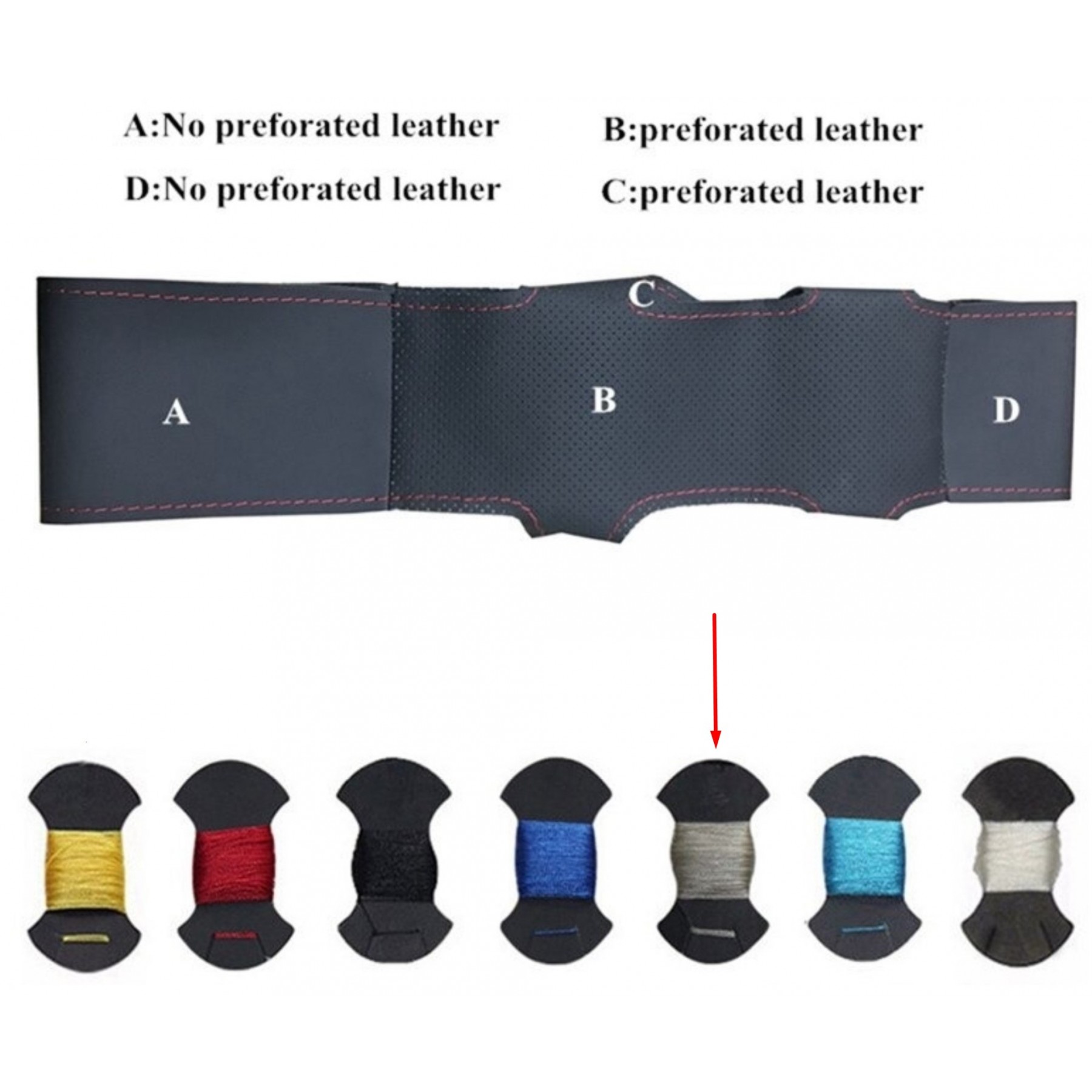 Funda De Volante A Medida Para Volkswagen Golf 5 Cuero Liso + Perforado