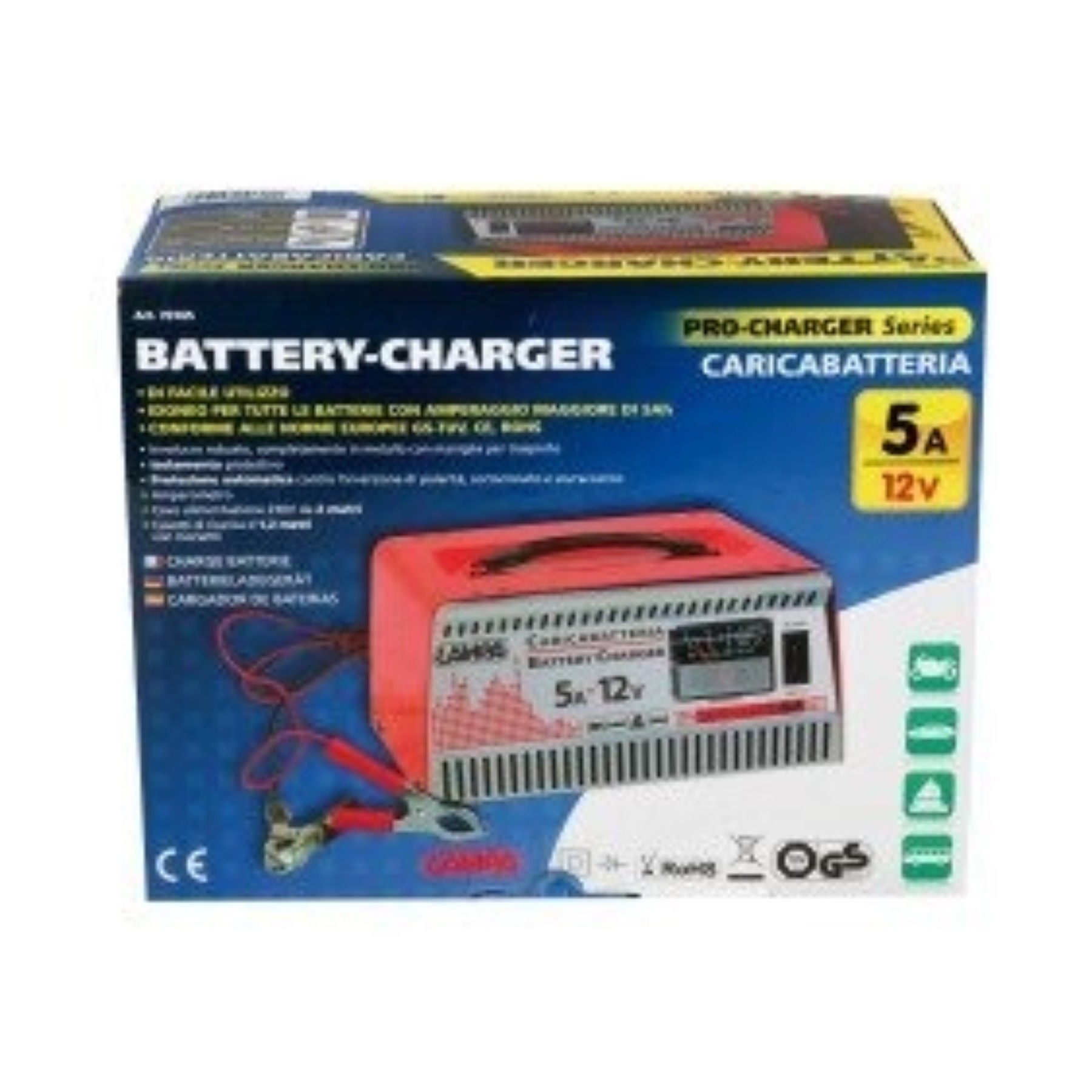 Cargador De Batería Para Coche Carcasa De Chapa Acero 12V, 120 Ah