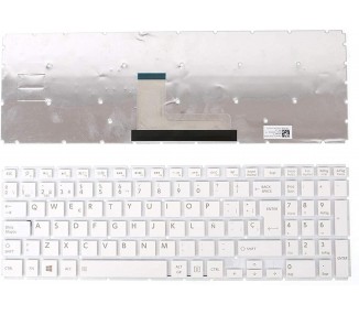 Teclado Español Para Toshiba Satellite L50-B L55-C C55-C Nsk-V93Sq Blanco