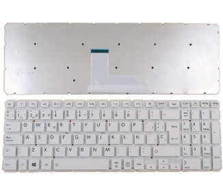 Teclado Español para Toshiba Satellite L50-B L55-C C55-C NSK-V93SQ Blanco