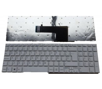 Teclado Español Para Sony Vaio Svf152A29M Svf1521K1E Svf1521F6E Color Blanco