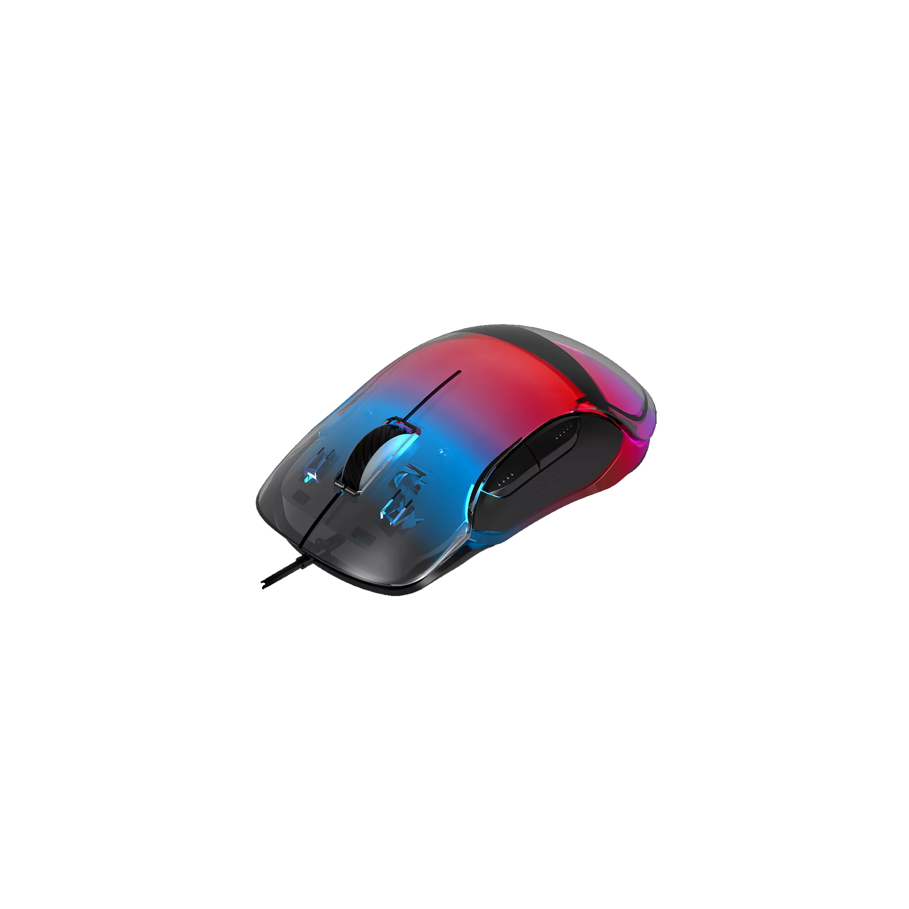 CANYON RATON GAMING BRAVER GM-728 RGB 6 BOTONES TRANSPARENTE