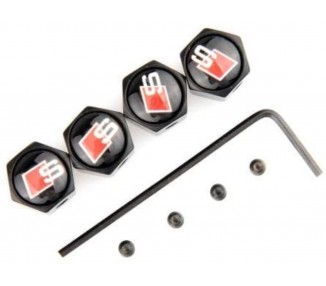 Tapones De Válvula, Con Antirobo, Audi S Line, Tapon Valvula Rueda