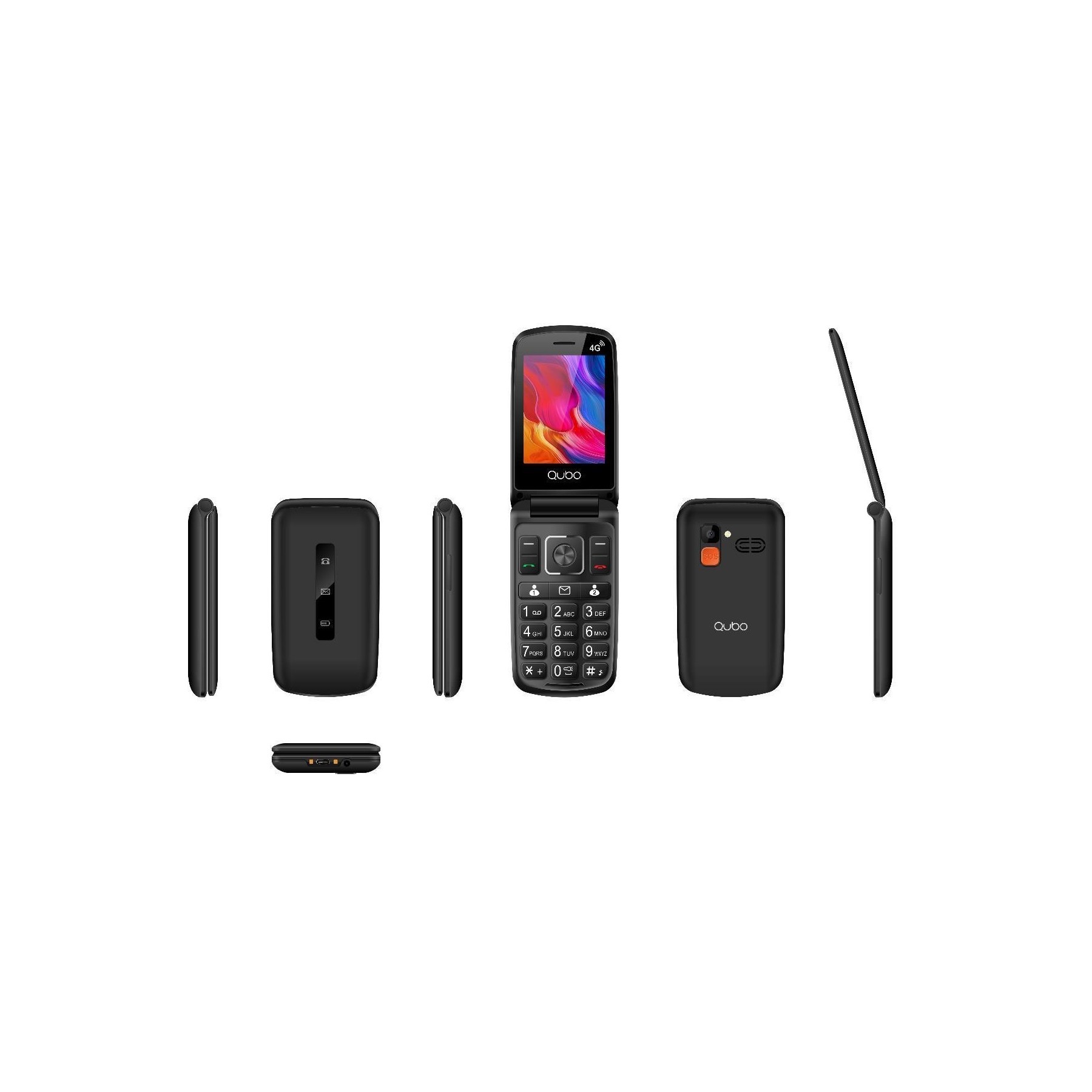 Teléfono Qubo P-210Nw 2,88 4G Negro