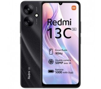 Smartphone Xiaomi Redmi 13C 4Gb/ 128Gb/ 6.74"/ 5G/ Negro