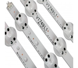 Kit Reparacion Retroiluminacion Tiras de Led Para TV 49" LG 49Uv340C 49Uj6565 49Uj651V 49Uj670V Lc490Dgg