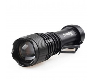 Mini linterna led CREE Q5 7W 300LM Flashlight con zoom impermeable caza pesca