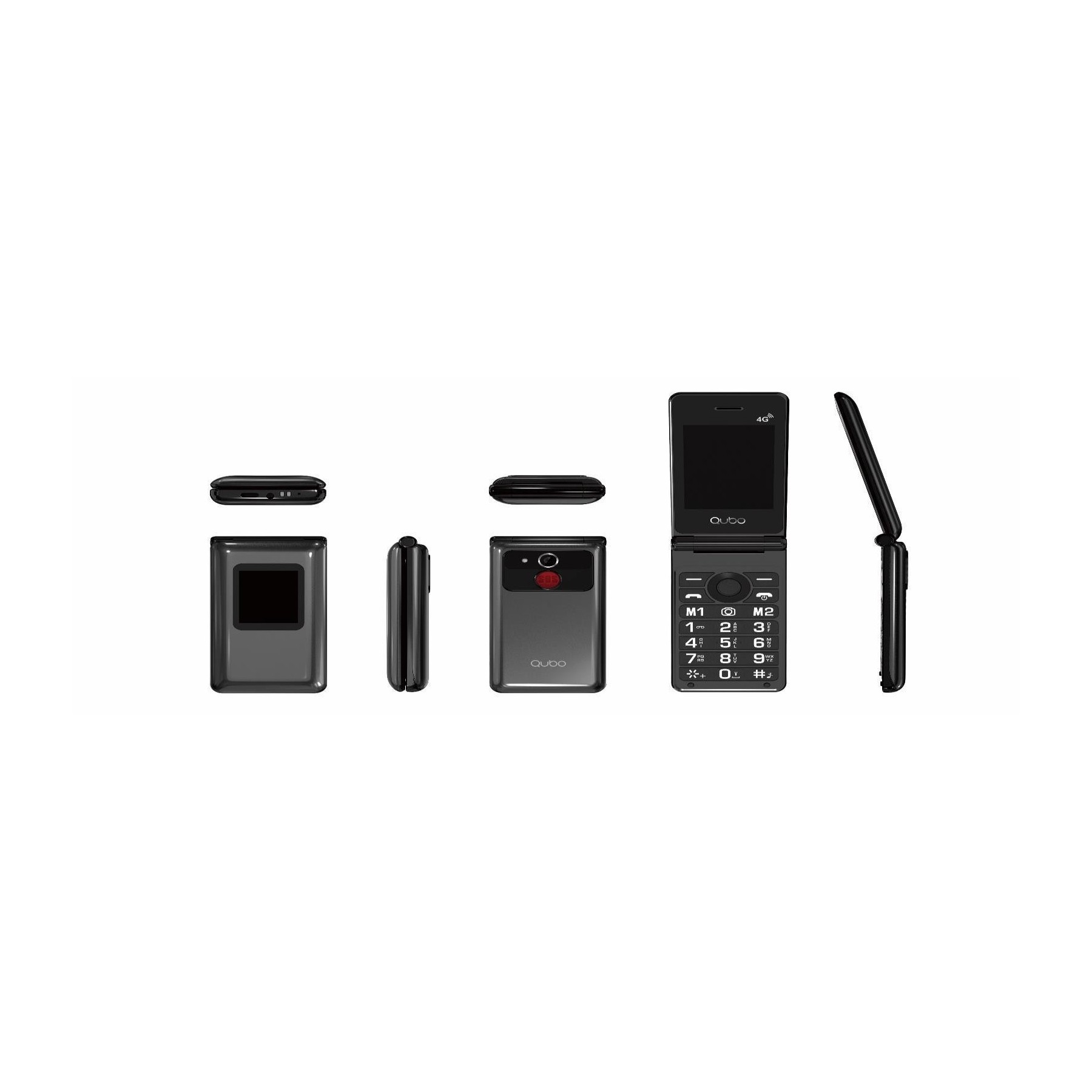 Teléfono Qubo X-28Bkc 2,8 Base 4G Negro